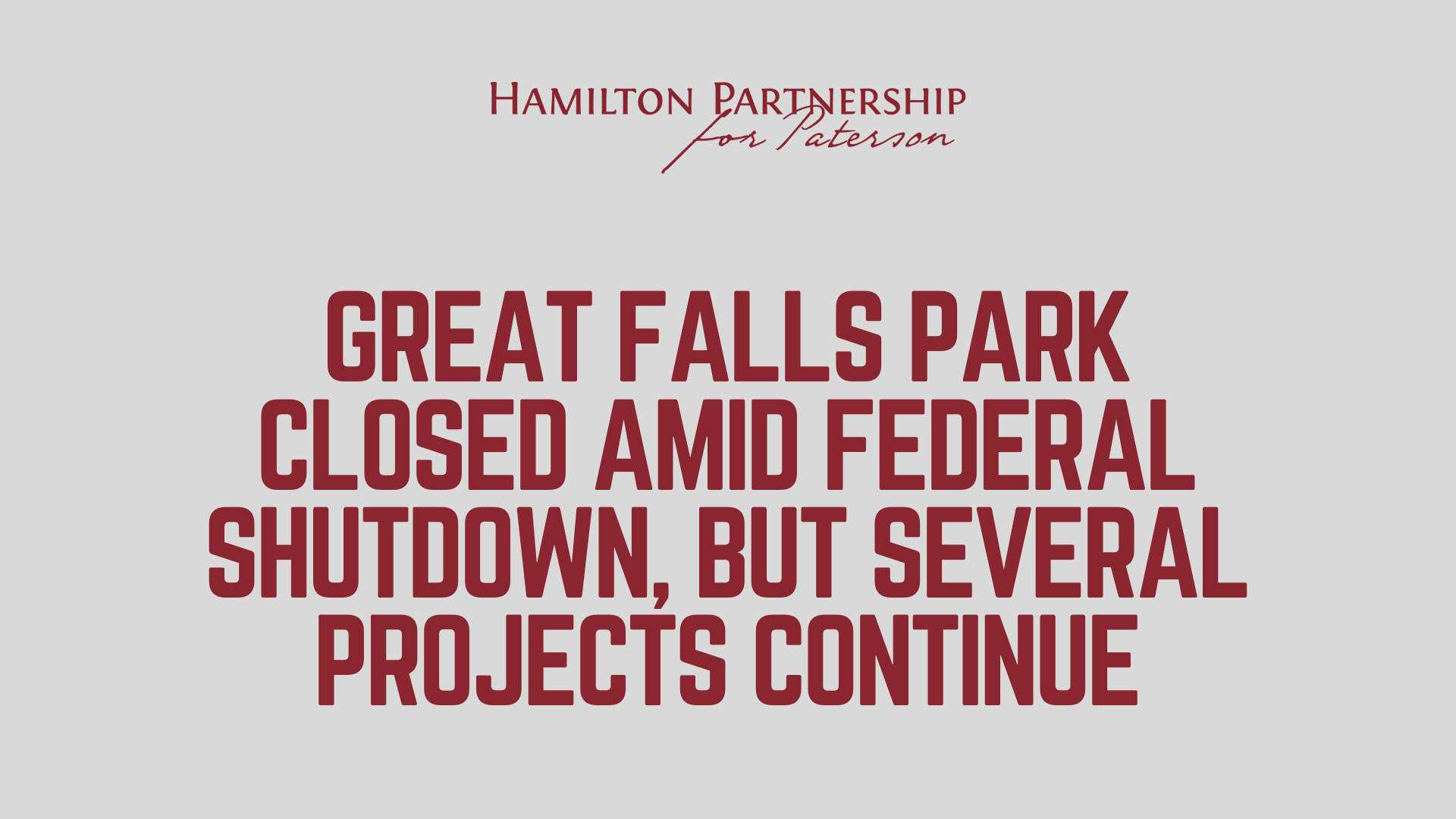 Great Falls park closed amid federal shutdown, but several projects continue